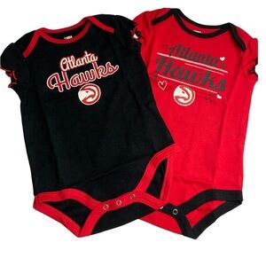 2 Atlanta Hawks Toddler Onesie Bodysuits